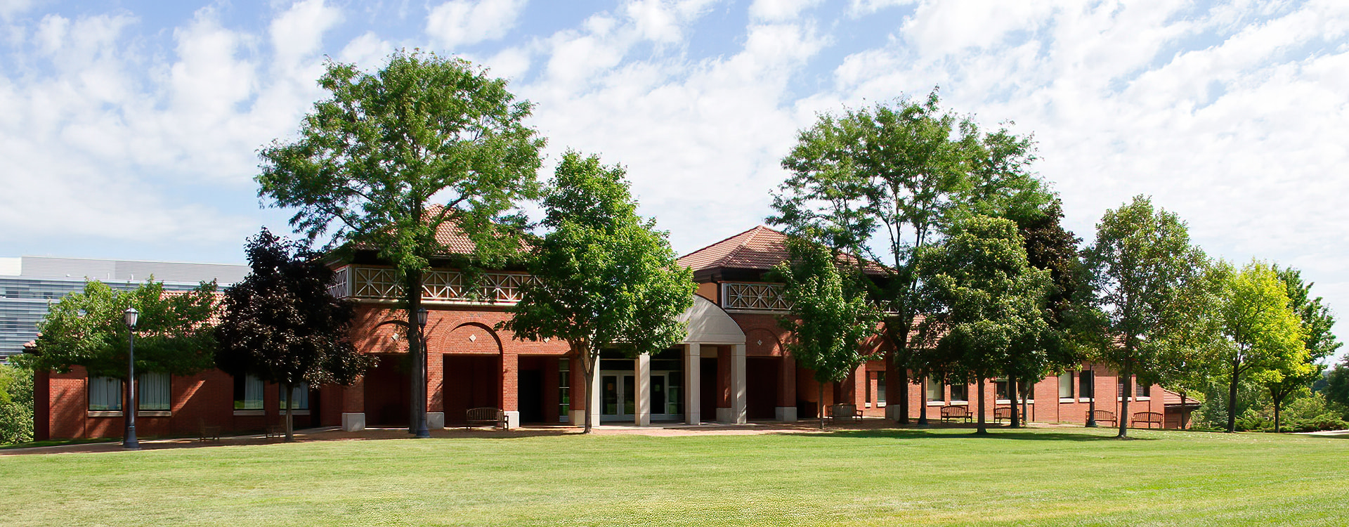 Center for Arts and Performance exterior in summer